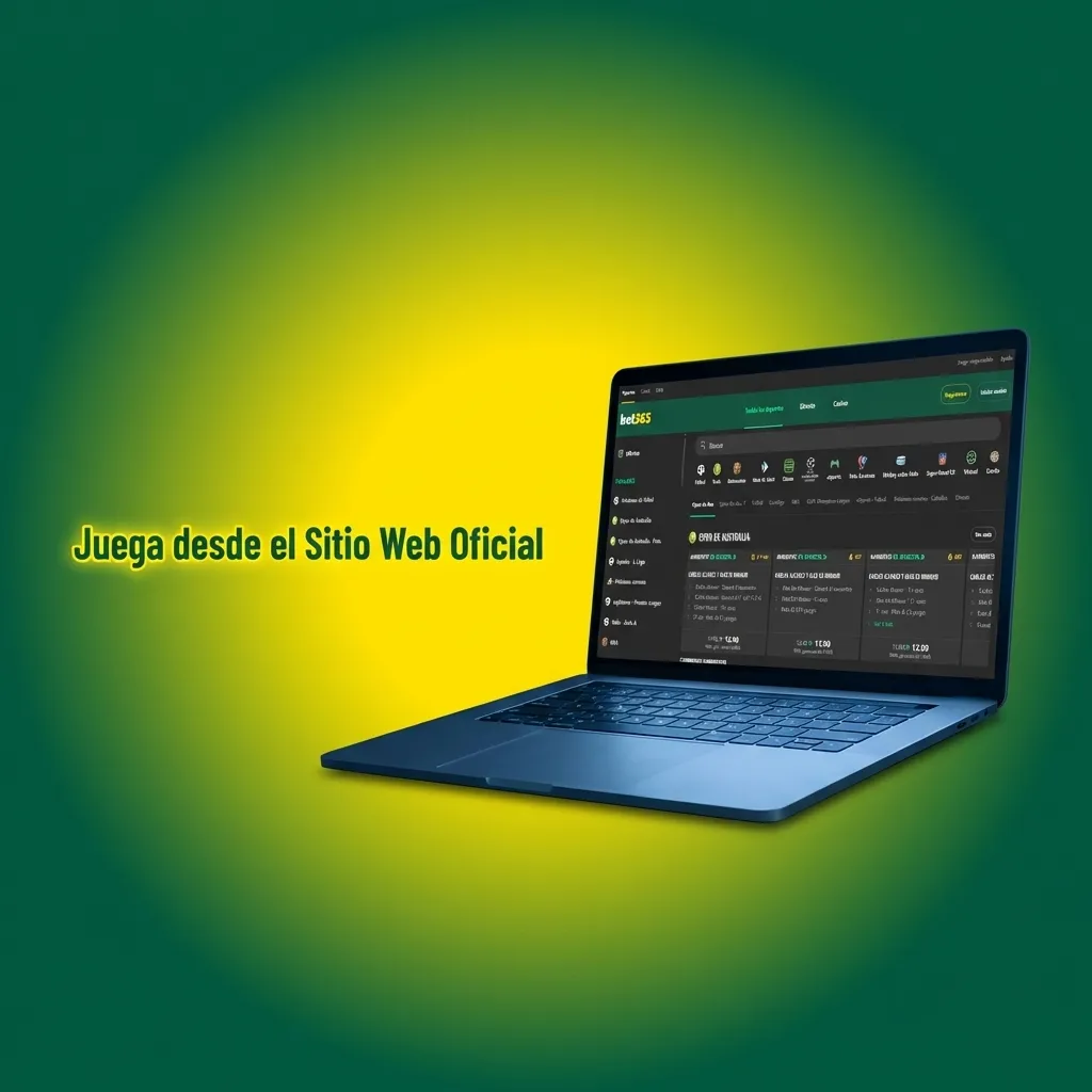 Página web de apuestas mostrando opciones de casino, deportes y juegos en vivo accesibles desde navegador