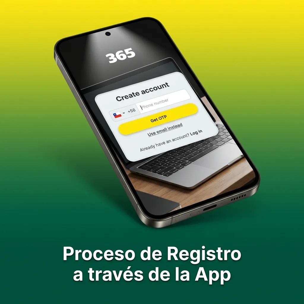 Mobile app registration screen showing step-by-step account creation process with form fields and submit button