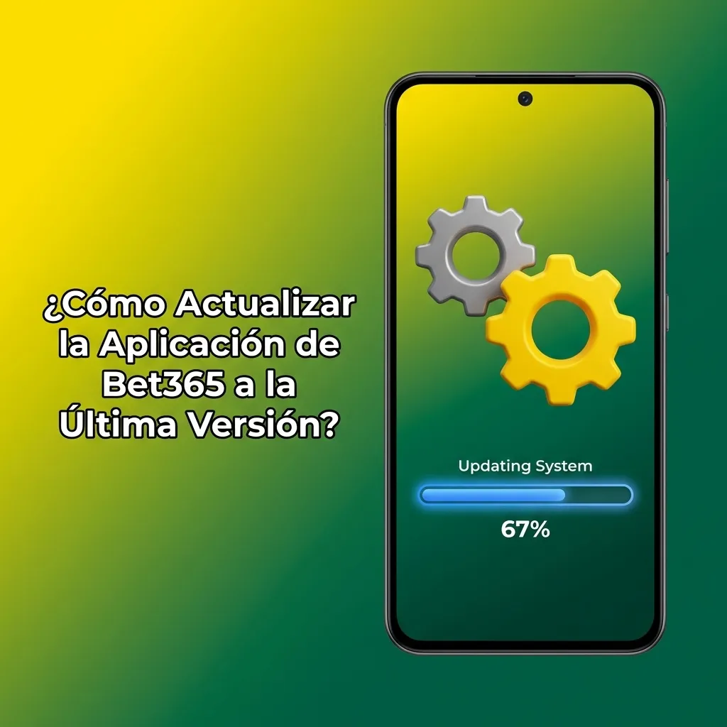 Pantalla de smartphone mostrando el proceso de actualización de la aplicación Bet365 en Android e iOS
