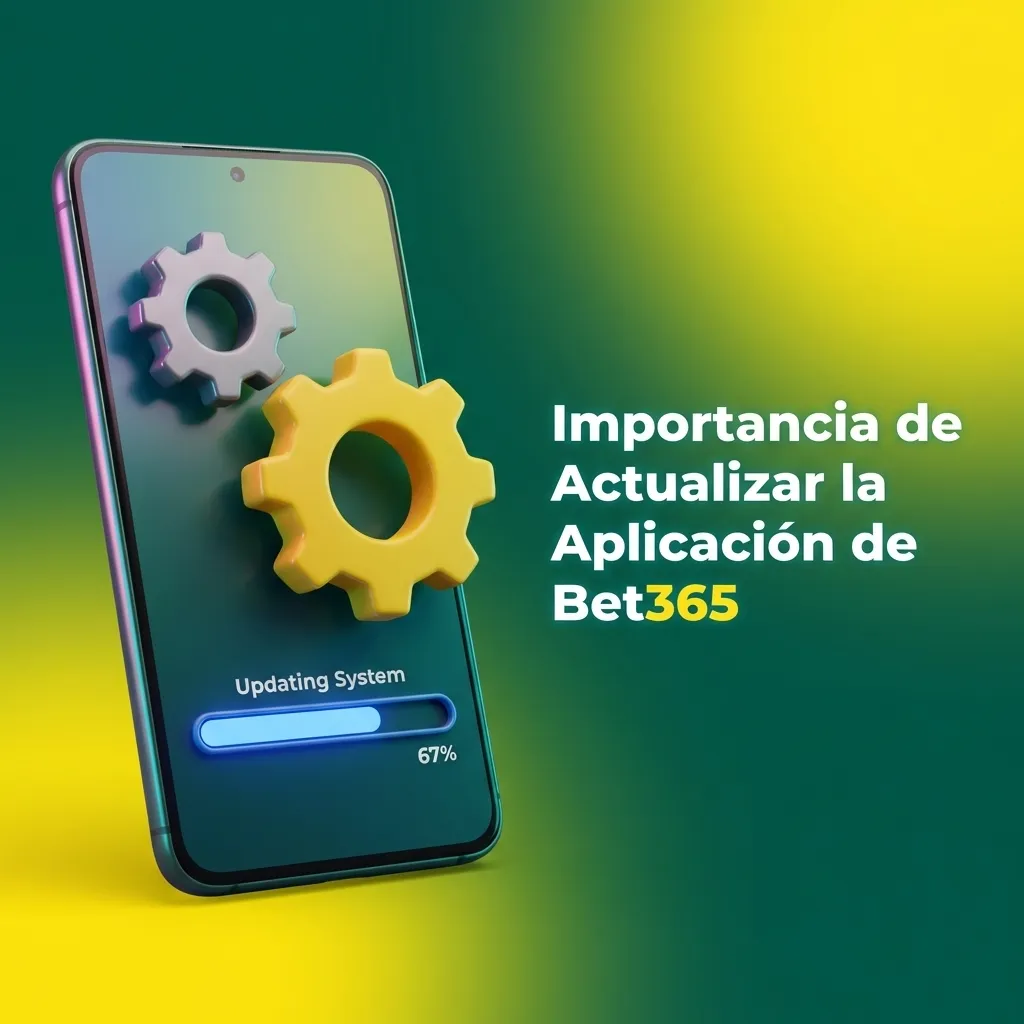 Smartphone displaying Bet365 app update notification with security and betting features icons